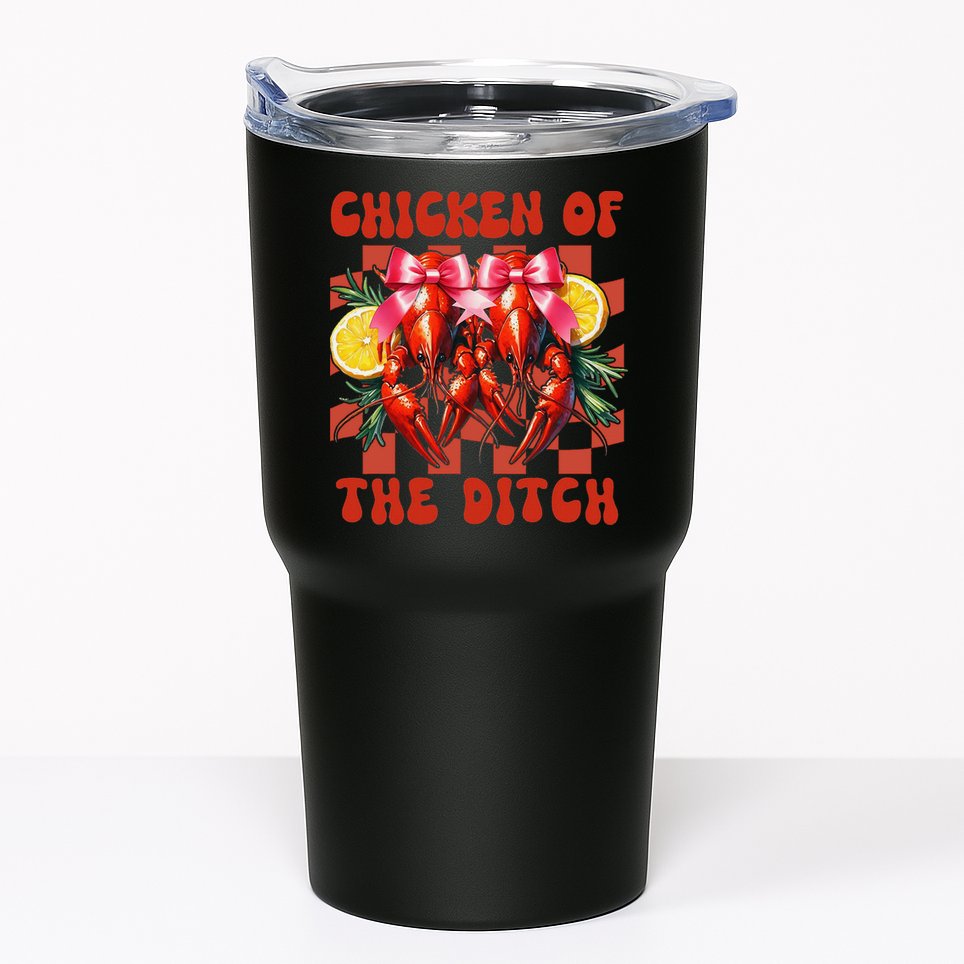 Crawfish Boil Coquette Bow Cajun Seafood Chicken Of Ditch Tumbler