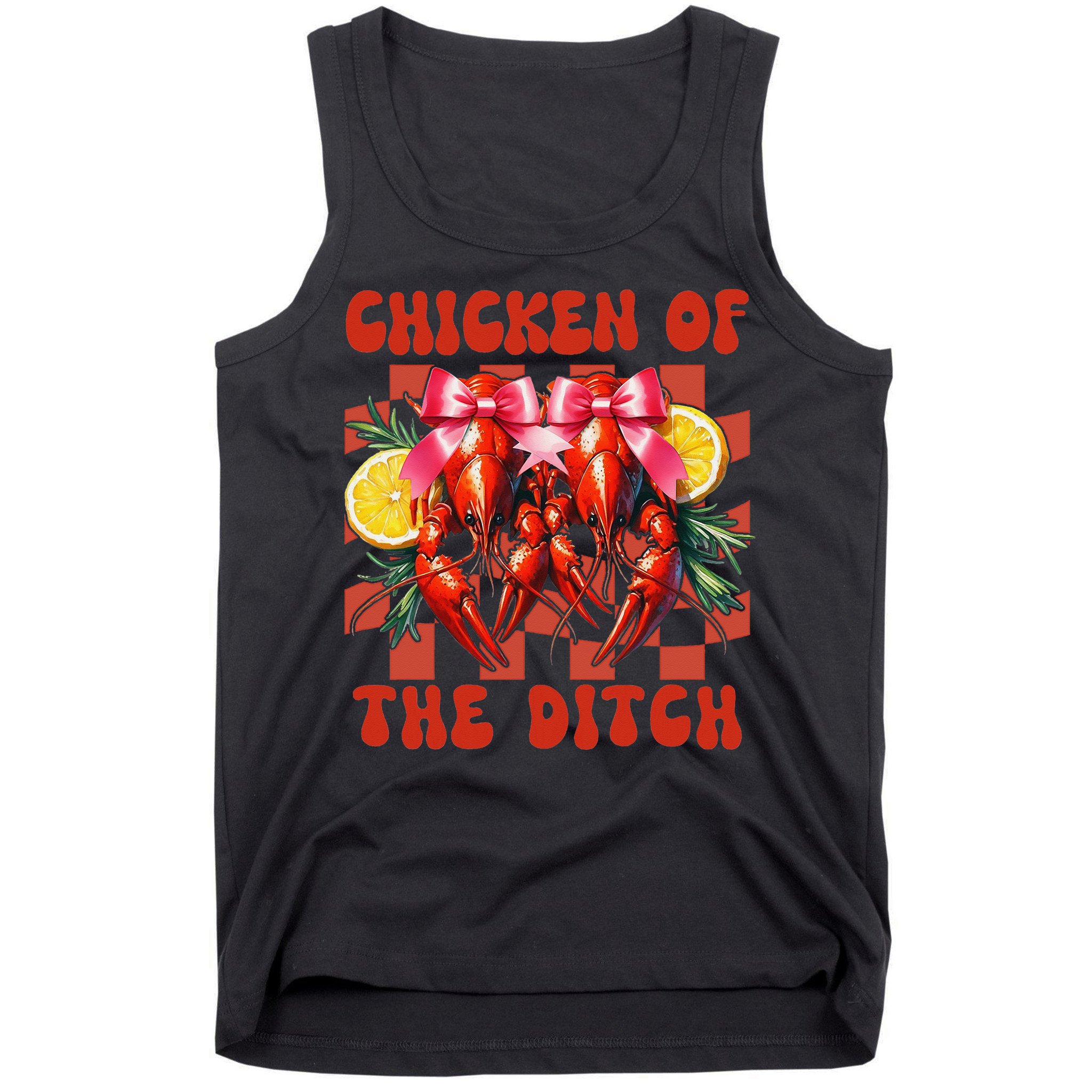 Crawfish Boil Coquette Bow Cajun Seafood Chicken Of Ditch Tank Top