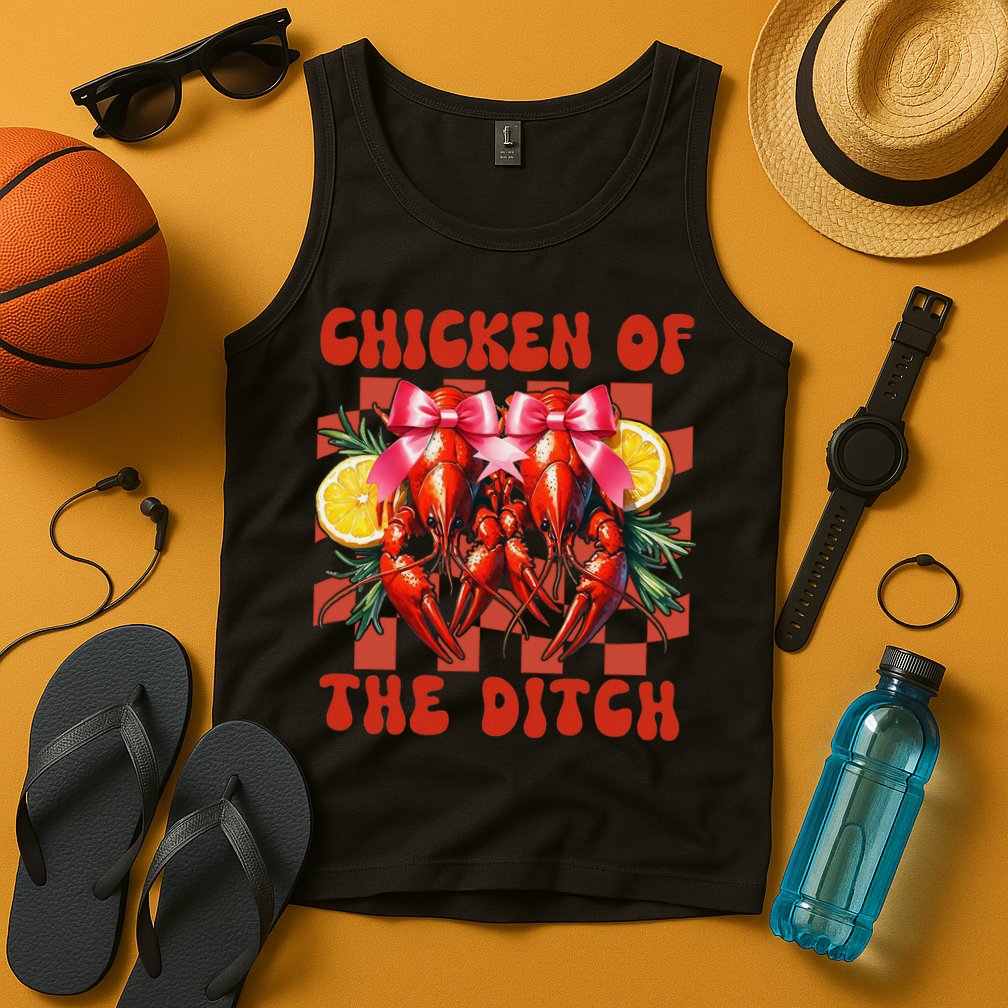 Crawfish Boil Coquette Bow Cajun Seafood Chicken Of Ditch Tank Top
