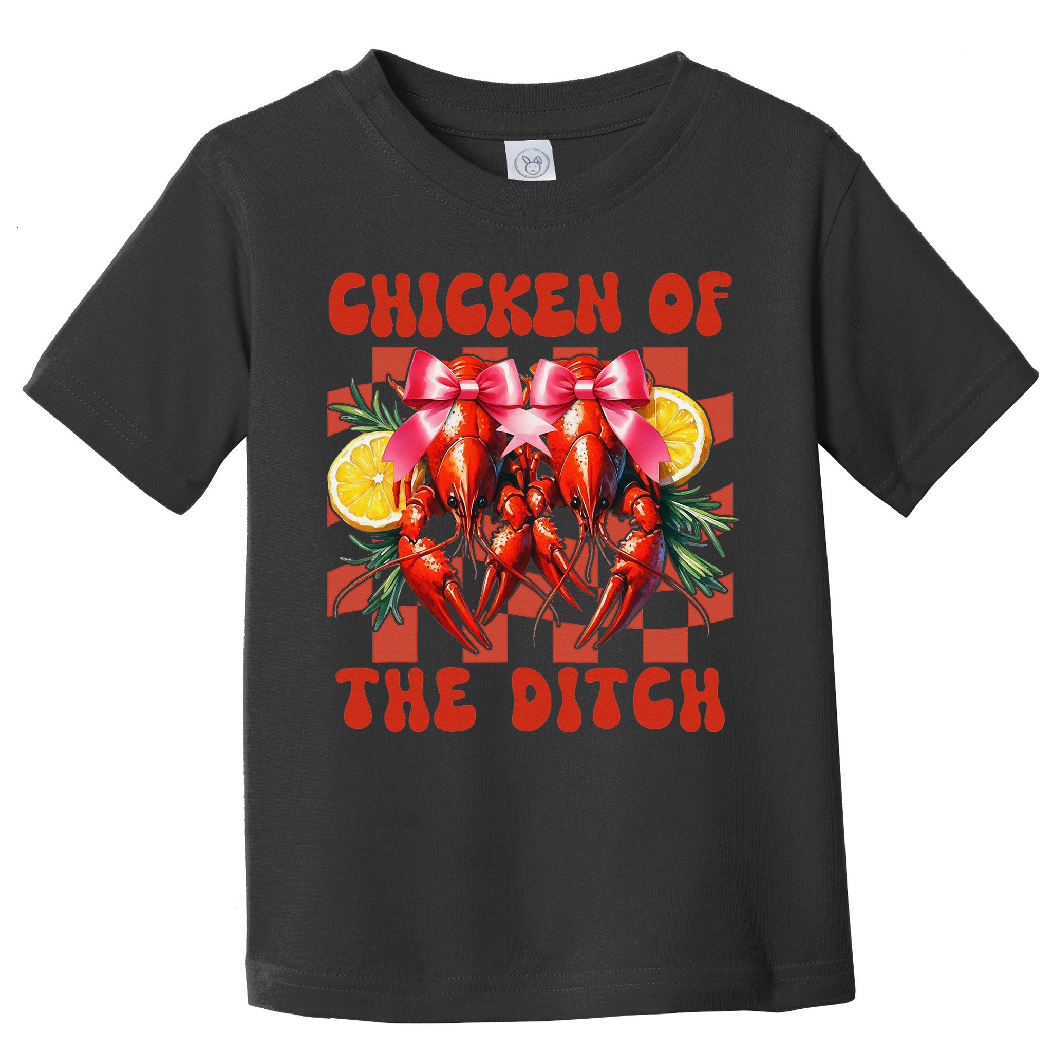 Crawfish Boil Coquette Bow Cajun Seafood Chicken Of Ditch Toddler T-Shirt