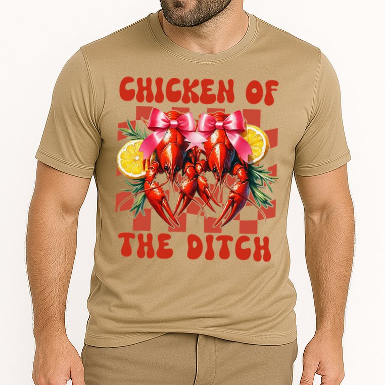Crawfish Boil Coquette Bow Cajun Seafood Chicken Of Ditch Cooling Performance Crew T-Shirt