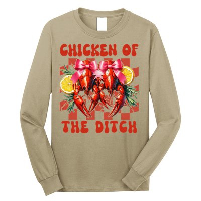 Crawfish Boil Coquette Bow Cajun Seafood Chicken Of Ditch Long Sleeve Shirt