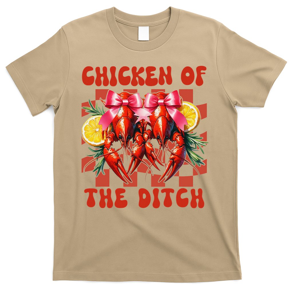 Crawfish Boil Coquette Bow Cajun Seafood Chicken Of Ditch T-Shirt