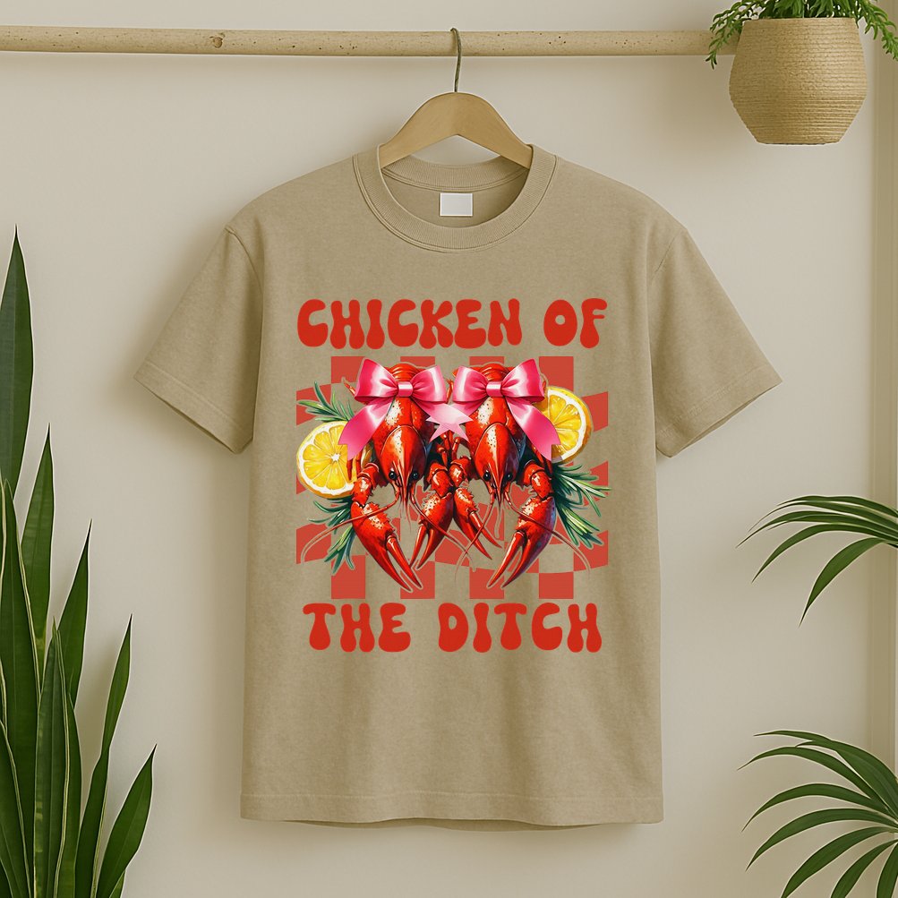 Crawfish Boil Coquette Bow Cajun Seafood Chicken Of Ditch T-Shirt