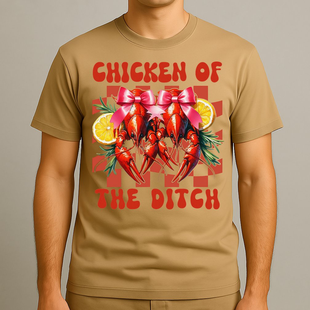 Crawfish Boil Coquette Bow Cajun Seafood Chicken Of Ditch T-Shirt