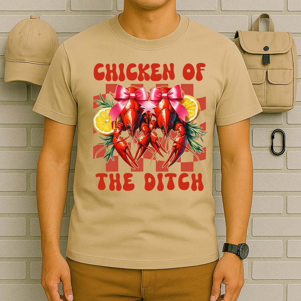 Crawfish Boil Coquette Bow Cajun Seafood Chicken Of Ditch T-Shirt