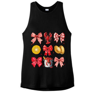 Coquette Bow Crawfish Boil Girl Aesthetic Funny Girl Women Ladies PosiCharge Tri-Blend Wicking Tank