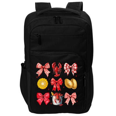 Coquette Bow Crawfish Boil Girl Aesthetic Funny Girl Women Impact Tech Backpack