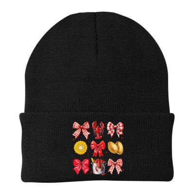 Coquette Bow Crawfish Boil Girl Aesthetic Funny Girl Women Beanie
