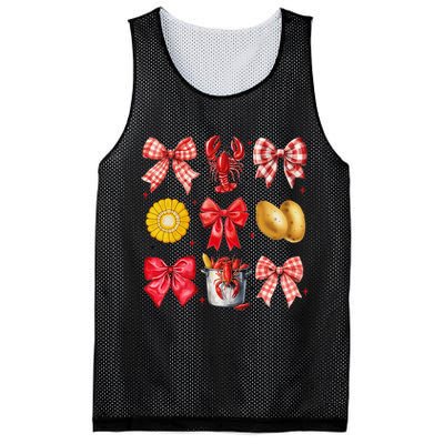 Coquette Bow Crawfish Boil Girl Aesthetic Funny Girl Women Mesh Reversible Basketball Jersey Tank