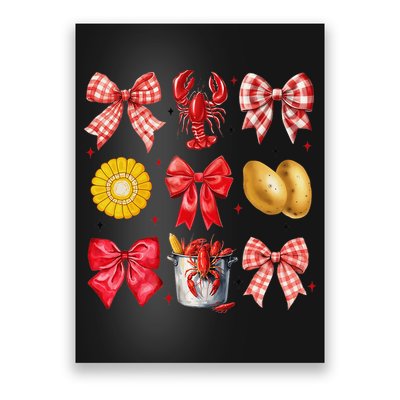 Coquette Bow Crawfish Boil Girl Aesthetic Funny Girl Women Poster