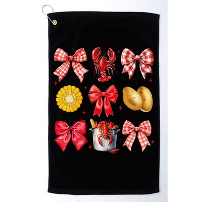 Coquette Bow Crawfish Boil Girl Aesthetic Funny Girl Women Golf Towel