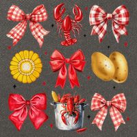 Coquette Bow Crawfish Boil Girl Aesthetic Funny Girl Women Cotton Canvas Backpack