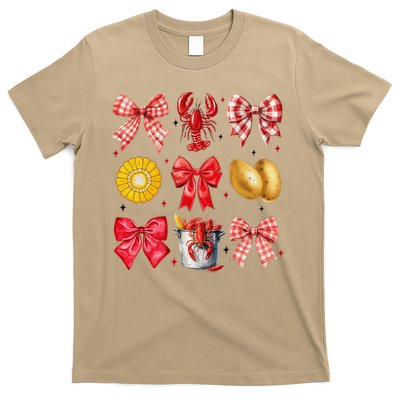 Coquette Bow Crawfish Boil Girl Aesthetic Funny Girl Women T-Shirt