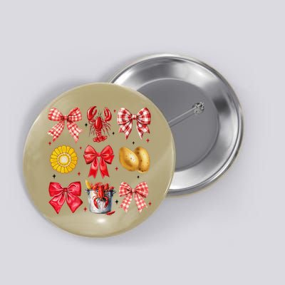 Coquette Bow Crawfish Boil Girl Aesthetic Funny Girl Women Button