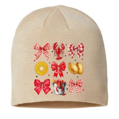 Coquette Bow Crawfish Boil Girl Aesthetic Funny Girl Women Sustainable Beanie
