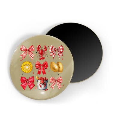 Coquette Bow Crawfish Boil Girl Aesthetic Funny Girl Women Magnet