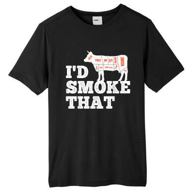 Chef Butcher Cook BBQ I'd Smoke That Funny Barbecue Cow Tall Fusion ChromaSoft Performance T-Shirt