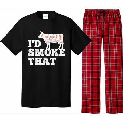 Chef Butcher Cook BBQ I'd Smoke That Funny Barbecue Cow Pajama Set