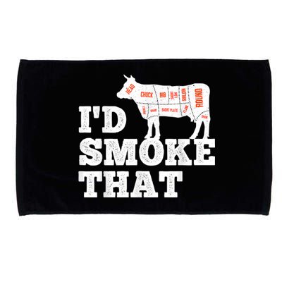 Chef Butcher Cook BBQ I'd Smoke That Funny Barbecue Cow Microfiber Hand Towel