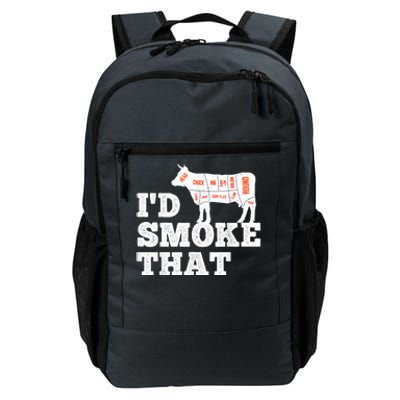 Chef Butcher Cook BBQ I'd Smoke That Funny Barbecue Cow Daily Commute Backpack