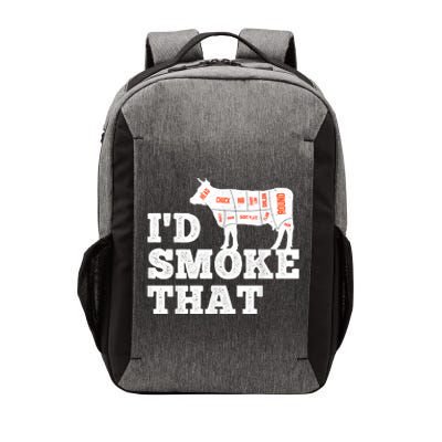 Chef Butcher Cook BBQ I'd Smoke That Funny Barbecue Cow Vector Backpack