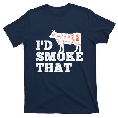 Chef Butcher Cook BBQ I'd Smoke That Funny Barbecue Cow T-Shirt