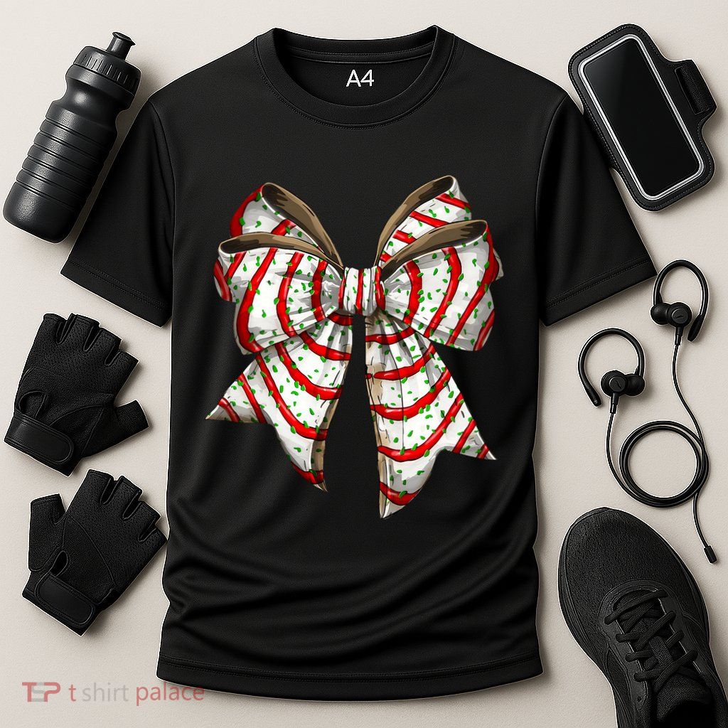 Coquette Bow Christmas Tree Cake Christmas Vibes Performance Shirt