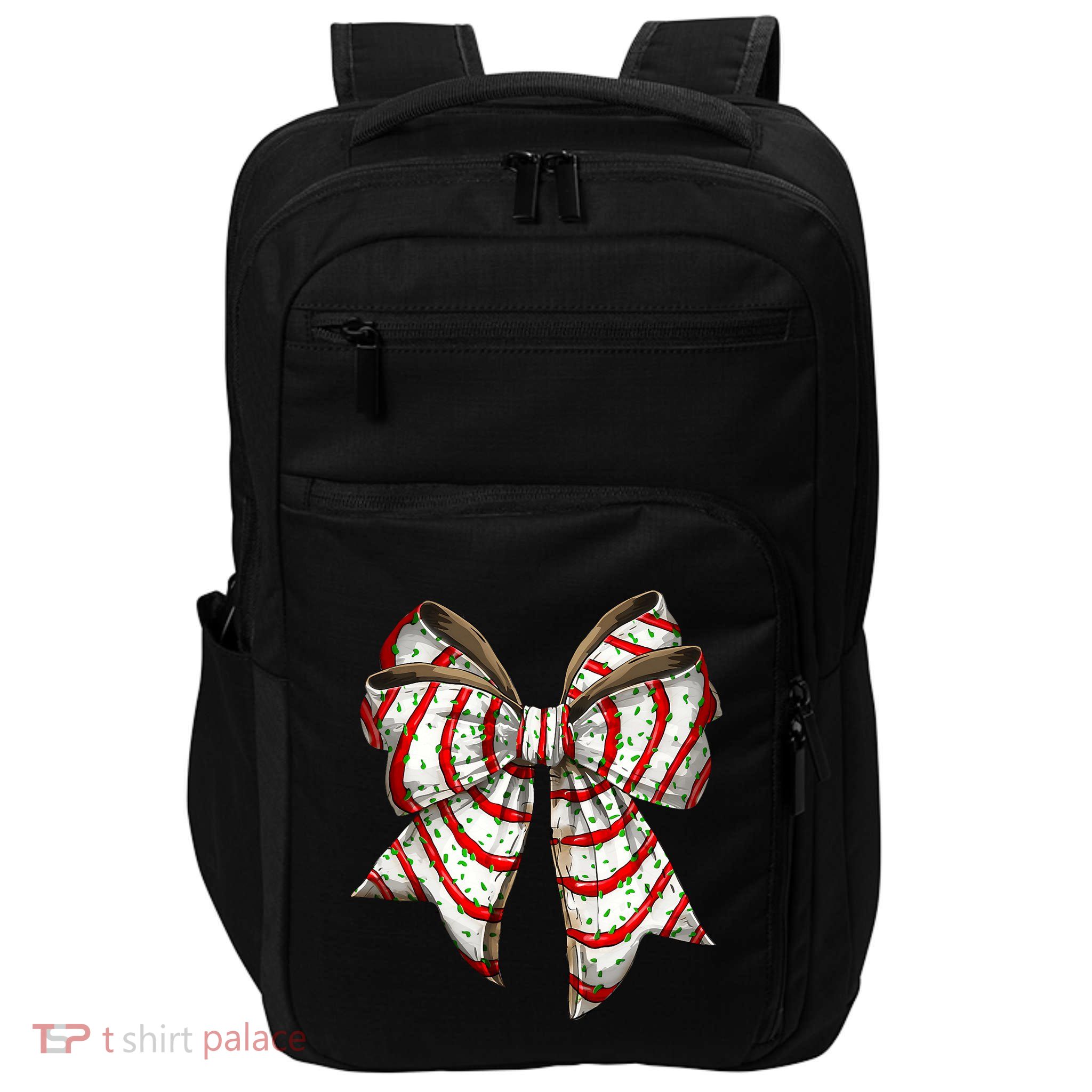 Coquette Bow Christmas Tree Cake Christmas Vibes Impact Tech Backpack