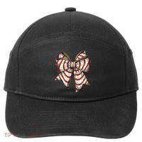 Coquette Bow Christmas Tree Cake Christmas Vibes 7-Panel Snapback Hat