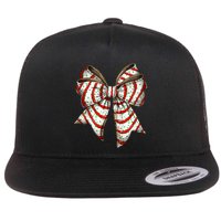 Coquette Bow Christmas Tree Cake Christmas Vibes Flat Bill Trucker Hat