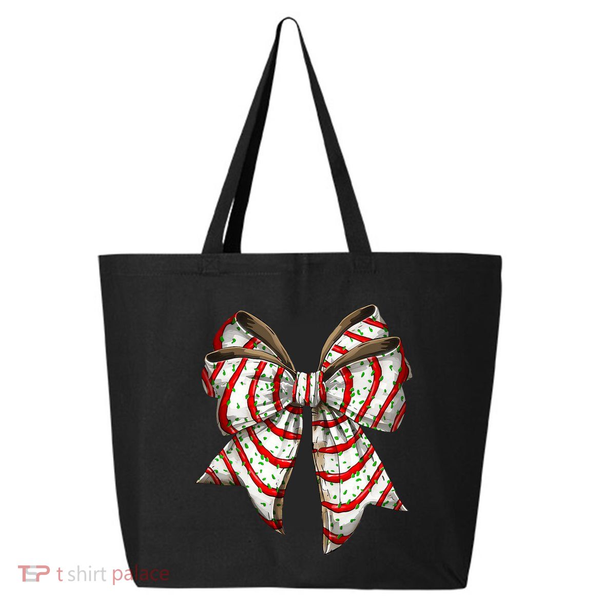Coquette Bow Christmas Tree Cake Christmas Vibes 25L Jumbo Tote
