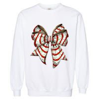Coquette Bow Christmas Tree Cake Christmas Vibes Garment-Dyed Sweatshirt