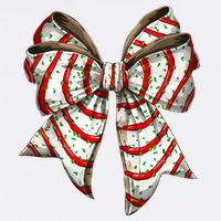 Coquette Bow Christmas Tree Cake Christmas Vibes Garment-Dyed Sweatshirt