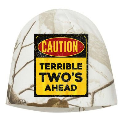 Construction Birthday Caution Terrible Two Ahead Kati - Camo Knit Beanie