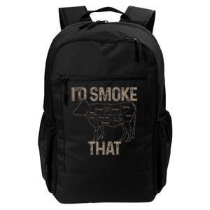 Chef Butcher Cook BBQ Id Smoke That Cow Beef Funny Gift Daily Commute Backpack