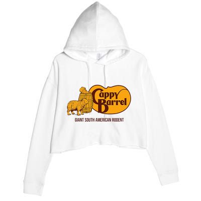 Cappy Barrel; Capybara Campaign Store Logo Crop Fleece Hoodie