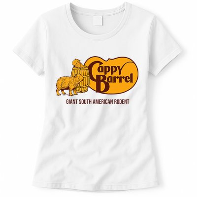 Cappy Barrel; Capybara Campaign Store Logo Womens T-Shirt