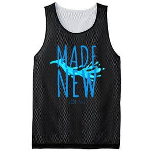 Christian Baptism Christian Bible Bible Verse Made New Mesh Reversible Basketball Jersey Tank