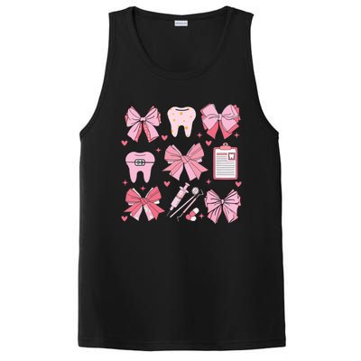 Coquette Bow Cute Teeth Dentist Squad Dental Assistant PosiCharge Competitor Tank