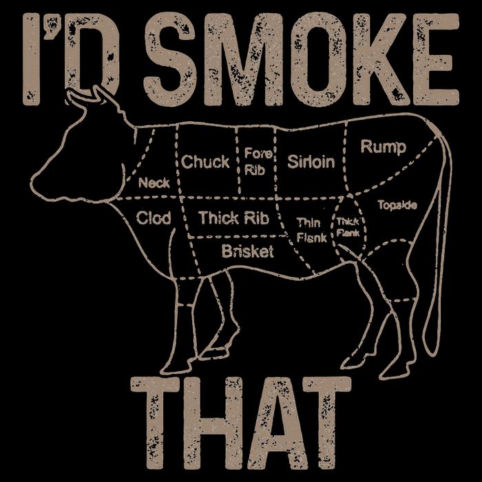Chef Butcher Cook BBQ I'd Smoke That Cow Beef Short Acrylic Beanie