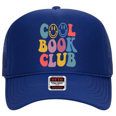 Cool Book Club Funny Book Lover Club Booktrovert Club Gift High Crown Mesh Back Trucker Hat