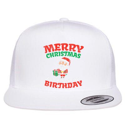 Christmas Birthday Celebration Flat Bill Trucker Hat