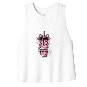 Coquette Bow Cute Gift Women's Racerback Cropped Tank