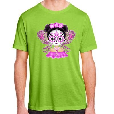 Cute Breast Cancer Awareness Sugar Skull Girl Adult ChromaSoft Performance T-Shirt