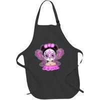 Cute Breast Cancer Awareness Sugar Skull Girl Apron