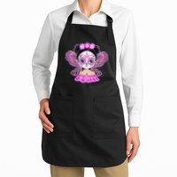 Cute Breast Cancer Awareness Sugar Skull Girl Apron
