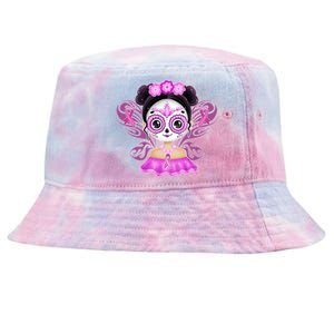 Cute Breast Cancer Awareness Sugar Skull Girl Tie-Dyed Bucket Hat