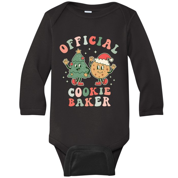 Cookie Baker | Christmas Cookie Taste Tester Taster Baby Long Sleeve Bodysuit