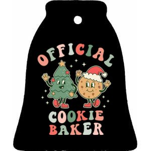 Cookie Baker | Christmas Cookie Taste Tester Taster Ceramic Bell Ornament